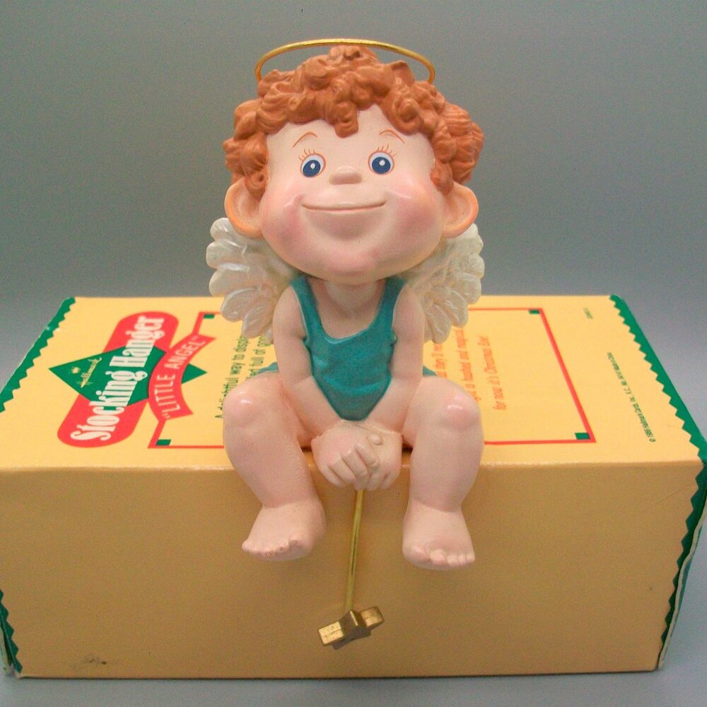 Hallmark 1986 Little Angel Stocking Holder in Original Box
